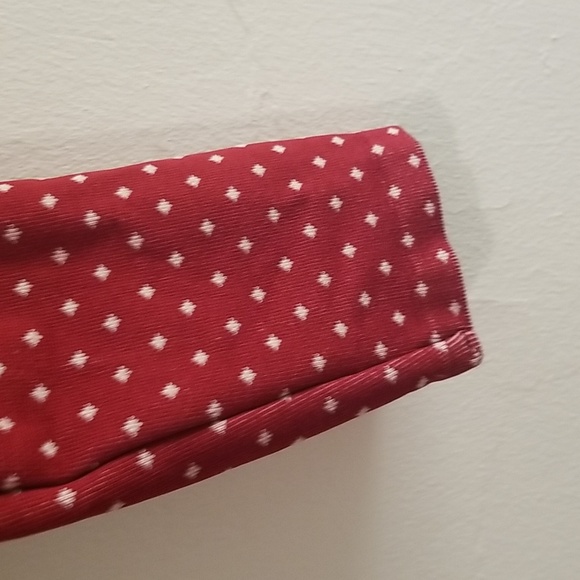 Fabletics cropped red patterned top full front zip Valentine's Day - Picture 6 of 7